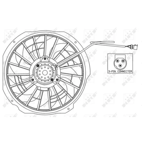 Ventilátor chladenia motora NRF 47025