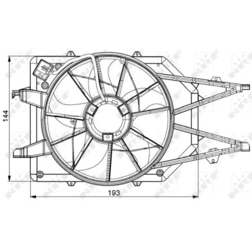 Ventilátor chladenia motora NRF 47034 - obr. 1