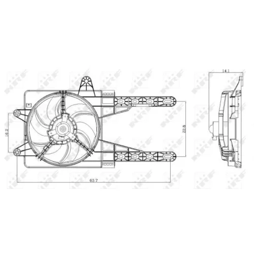 Ventilátor chladenia motora NRF 47247 - obr. 1