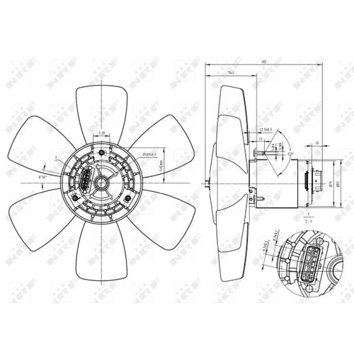 Ventilátor chladenia motora NRF 47429 - obr. 1