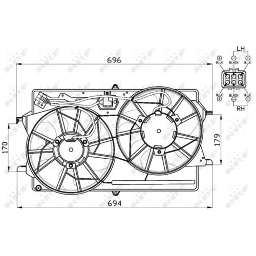 Ventilátor chladenia motora NRF 47453 - obr. 2