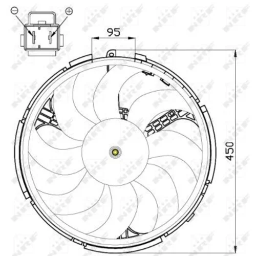 Ventilátor chladenia motora NRF 47507 - obr. 2