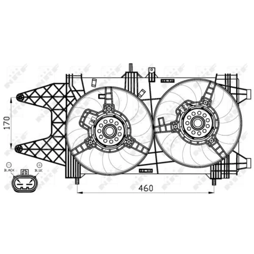 Ventilátor chladenia motora NRF 47542 - obr. 2