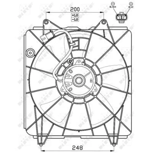 Ventilátor chladenia motora NRF 47545 - obr. 2