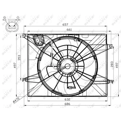 Ventilátor chladenia motora NRF 47561 - obr. 4