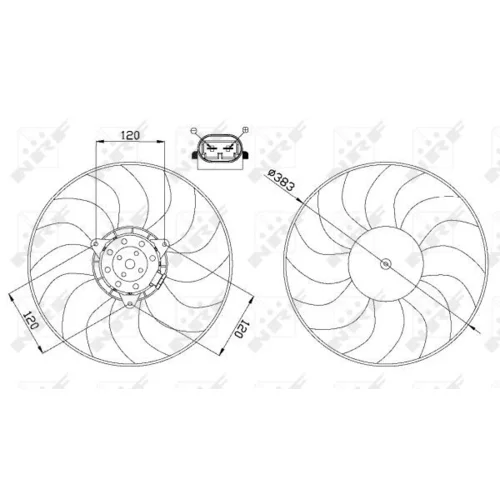 Ventilátor chladenia motora NRF 47666 - obr. 1