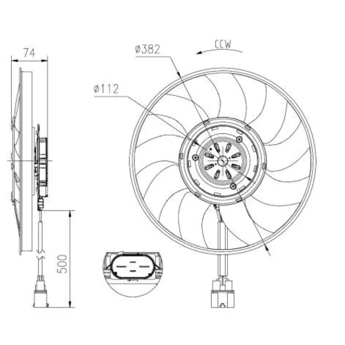 Ventilátor chladenia motora NRF 47919 - obr. 4