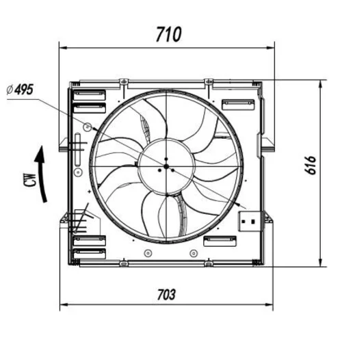 Ventilátor chladenia motora NRF 47921