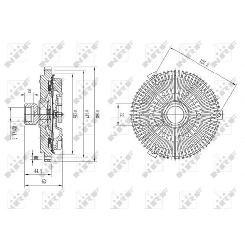 Spojka ventilátora chladenia NRF 49605 - obr. 4