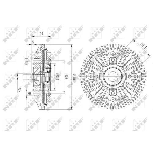 Spojka ventilátora chladenia NRF 49623 - obr. 4