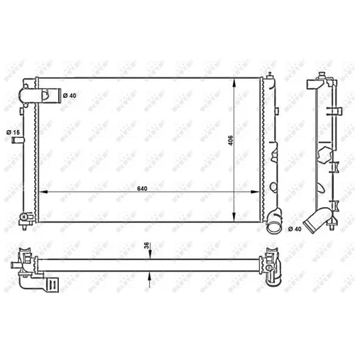 Chladič motora NRF 50418 - obr. 4