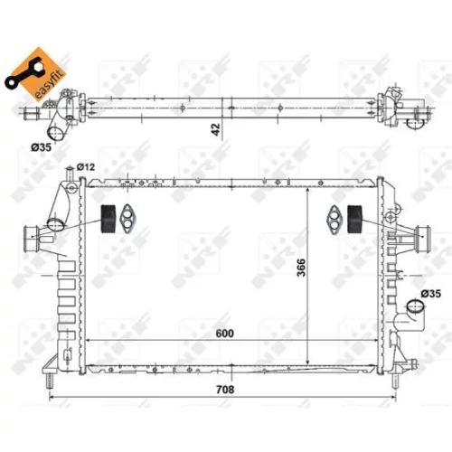 Chladič motora NRF 506616 - obr. 3