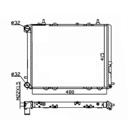 Chladič motora NRF 507352A