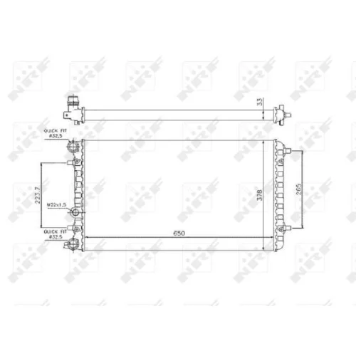 Chladič motora 509644 /NRF/