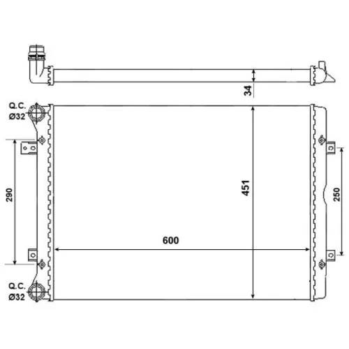 Chladič motora NRF 53022 - obr. 3