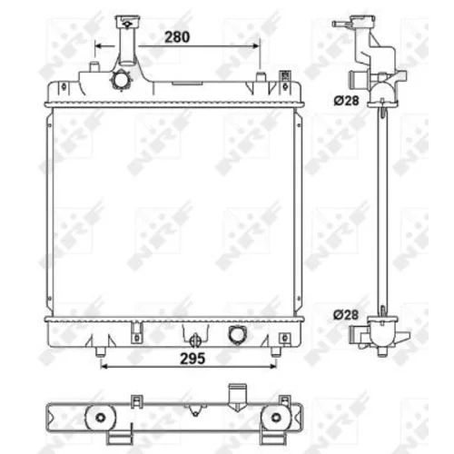 Chladič motora 53078A /NRF/