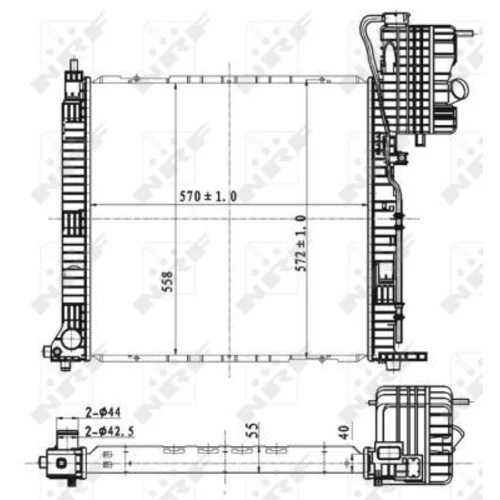 Chladič motora NRF 53176