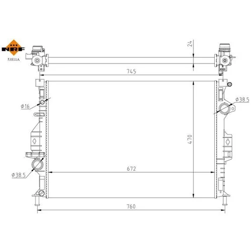 Chladič motora NRF 53811A - obr. 4