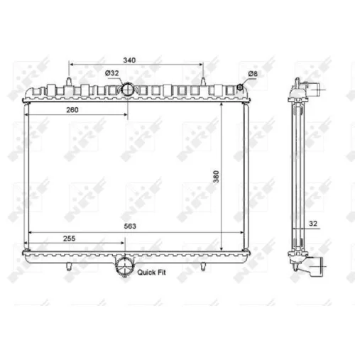 Chladič motora NRF 53861 - obr. 3