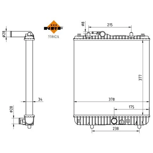 Chladič motora NRF 53862A - obr. 4