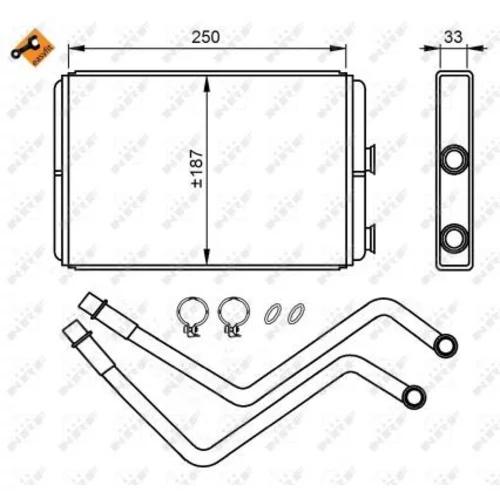 Výmenník tepla vnútorného kúrenia NRF 54211 - obr. 4