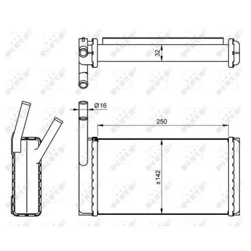 Výmenník tepla vnútorného kúrenia NRF 54265 - obr. 4