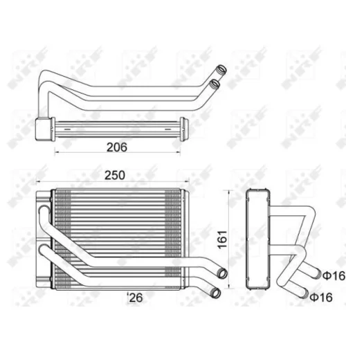 Výmenník tepla vnútorného kúrenia NRF 54313 - obr. 4