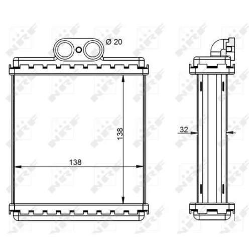 Výmenník tepla vnútorného kúrenia NRF 54345 - obr. 4