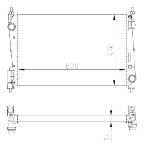 Chladič motora NRF 54752A