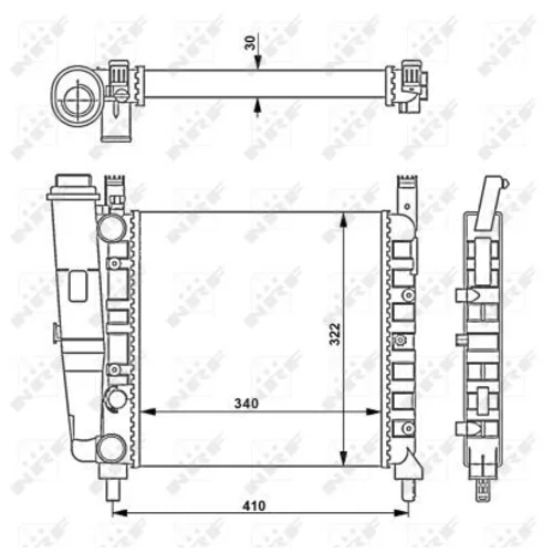 Chladič motora NRF 58730 - obr. 3