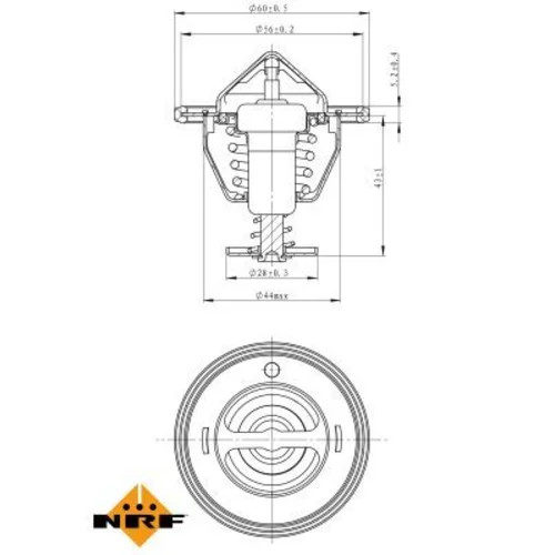 Termostat chladenia NRF 725107 - obr. 4