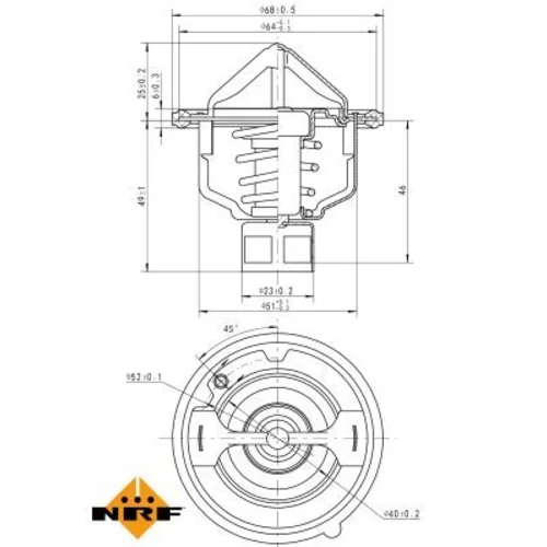 Termostat chladenia NRF 725142 - obr. 4