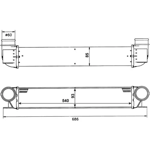 Chladič plniaceho vzduchu NRF 30129A - obr. 4