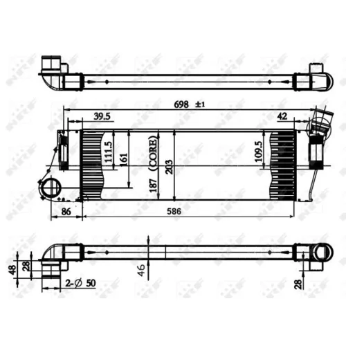 Chladič plniaceho vzduchu NRF 30899 - obr. 4