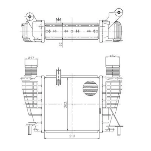 Chladič plniaceho vzduchu NRF 309043 - obr. 4