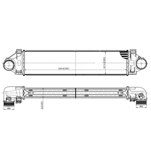 Chladič plniaceho vzduchu NRF 309064 - obr. 4