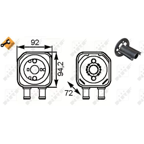 Chladič motorového oleja NRF 31179 - obr. 4