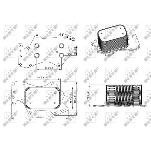 Chladič motorového oleja 31273 /NRF/ - obr. 1