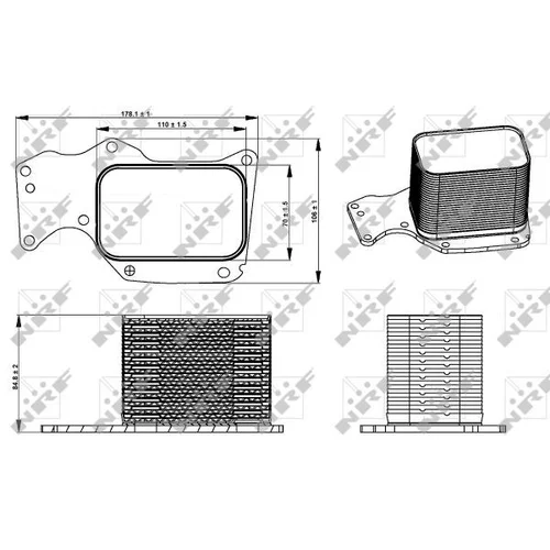 Chladič motorového oleja NRF 31284 - obr. 4