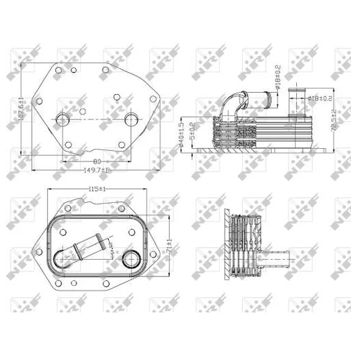 Chladič motorového oleja NRF 31313 - obr. 4