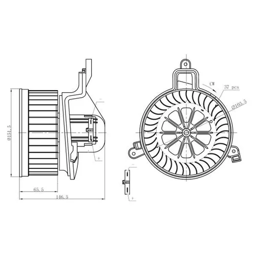 Vnútorný ventilátor NRF 34299 - obr. 4