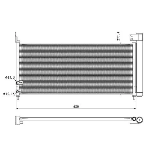 Kondenzátor klimatizácie 350423 /NRF/