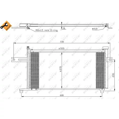 Kondenzátor klimatizácie NRF 35315
