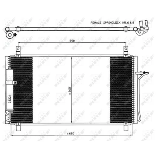 Kondenzátor klimatizácie NRF 35624
