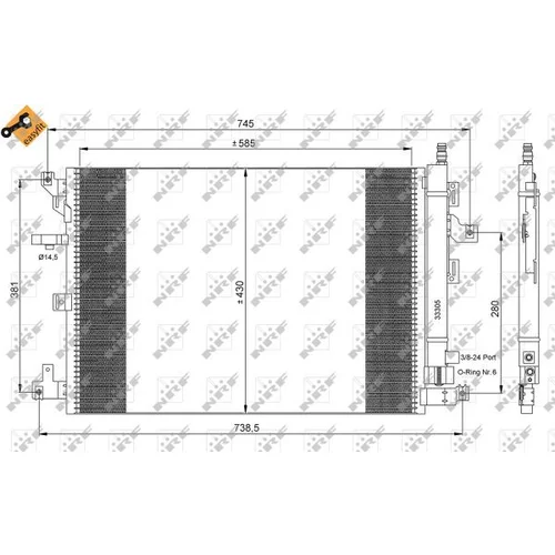 Kondenzátor klimatizácie 35889 /NRF/ - obr. 4