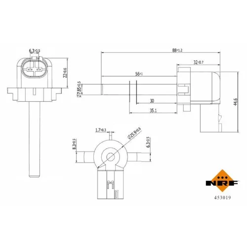 Snímač stavu chladiacej kvapaliny NRF 453019 - obr. 4
