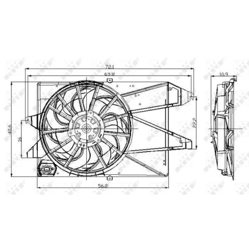 Ventilátor chladenia motora NRF 47005 - obr. 1