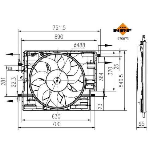 Ventilátor chladenia motora NRF 470073 - obr. 4