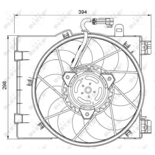 Ventilátor chladenia motora NRF 47063