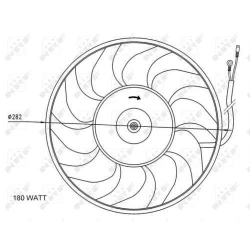 Ventilátor chladenia motora NRF 47071